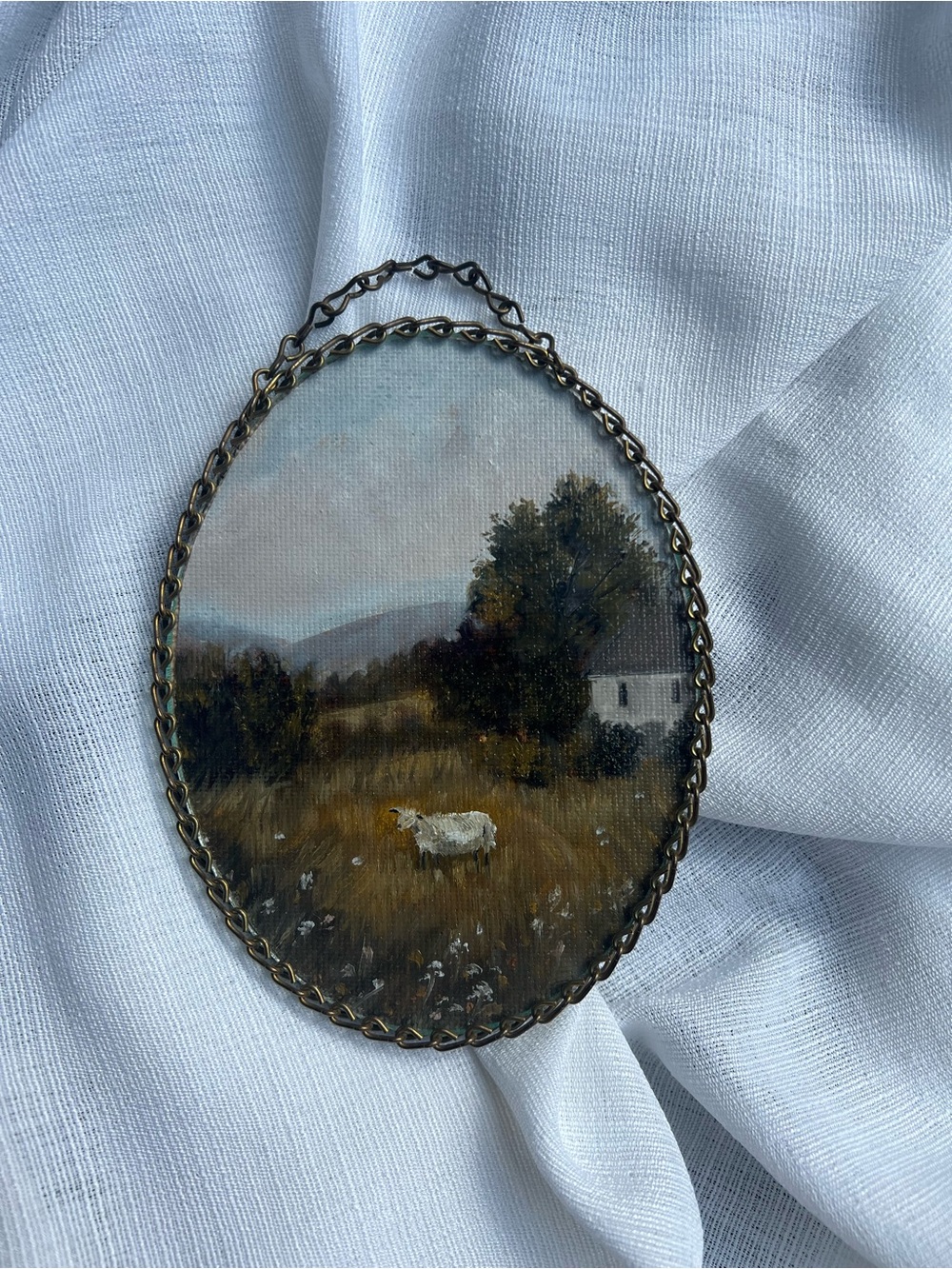 “Coming home” oil painting framed
